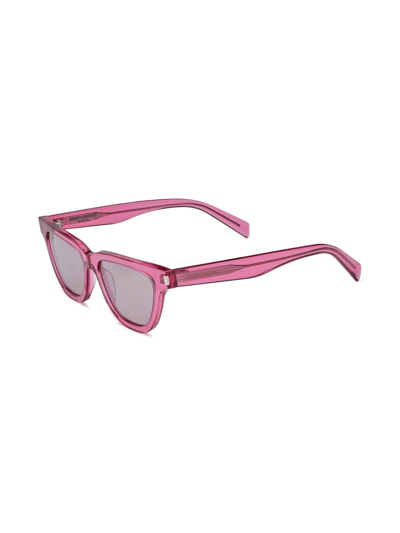 Shop Saint Laurent Sl 462 Butterfly-frame Sunglasses In Grau