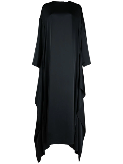Shop Rosetta Getty Wrap Panel Dress In Schwarz