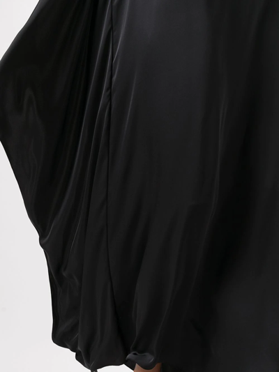 Shop Rosetta Getty Wrap Panel Dress In Schwarz