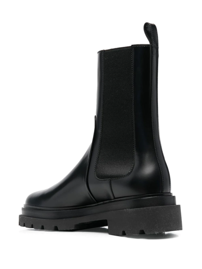 Santoni Elasticated Side-panel Ankle Boots In Schwarz
