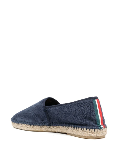 Orlebar Brown Fleet Towelling-effect Espadrilles In Blau