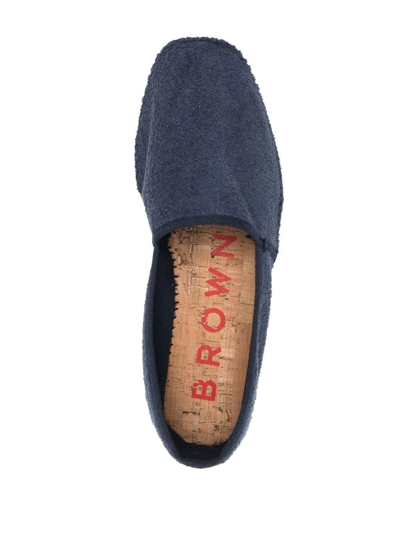 Orlebar Brown Fleet Towelling-effect Espadrilles In Blau