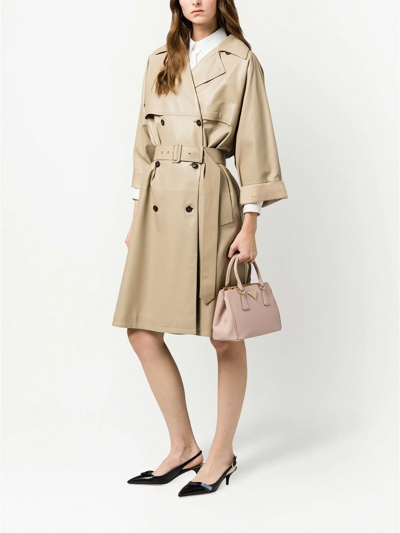 Prada Small Galleria Saffiano Leather Bag In Pink