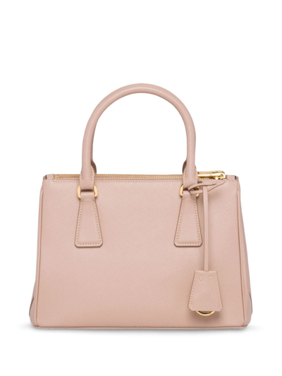 Prada Small Galleria Saffiano Leather Bag In Pink