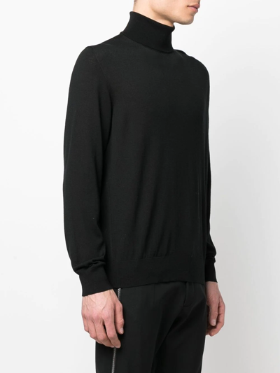 Dsquared2 Roll-neck Knitted Jumper In Black