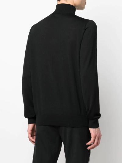 Dsquared2 Roll-neck Knitted Jumper In Black