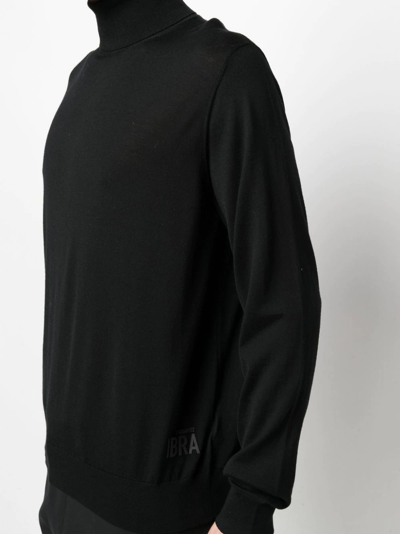 Shop Dsquared2 Roll-neck Wool Jumper In Black