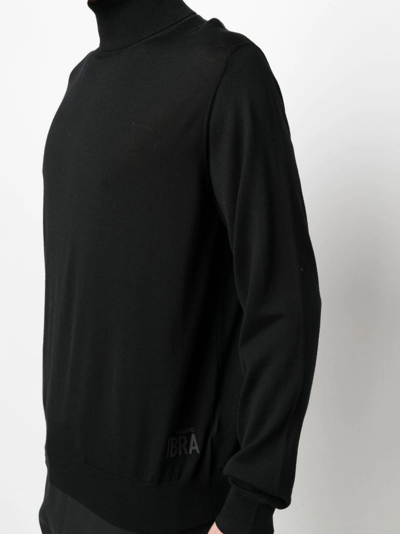 Dsquared2 Roll-neck Knitted Jumper In Black