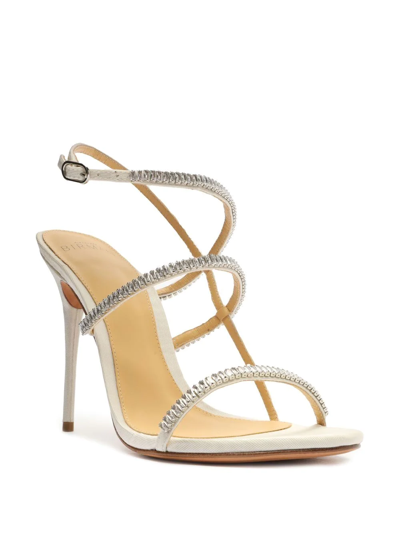 Shop Alexandre Birman Sally Zircone High-heel Sandals In White
