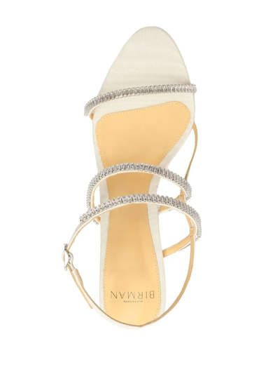 Shop Alexandre Birman Sally Zircone High-heel Sandals In White