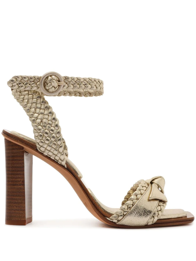 Shop Alexandre Birman Clarita High-heel Sandals In Gold