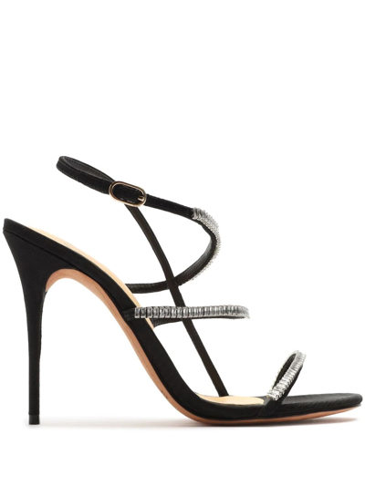 Shop Alexandre Birman Sally Zircone High-heel Sandals In Black