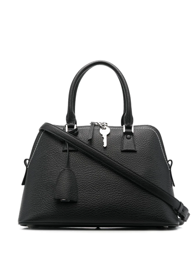 Maison Margiela 5ac Zip Leather Top-handle Bag In Schwarz
