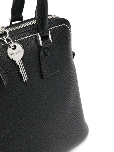 Maison Margiela 5ac Zip Leather Top-handle Bag In Schwarz