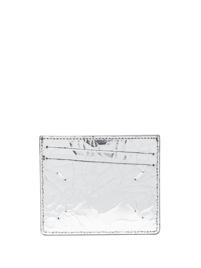 Shop Maison Margiela Broken Mirror Leather Card Holder In Silber