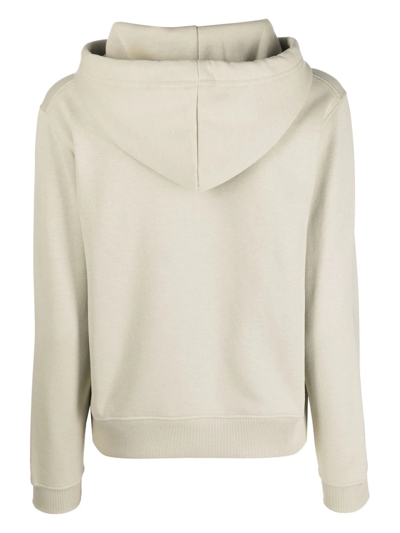 Shop Calvin Klein Jeans Est.1978 Chest-logo Drawstring Hoodie In Nude