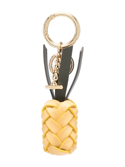 Shop See By Chloé Pineapple Leather Keyring In Gelb