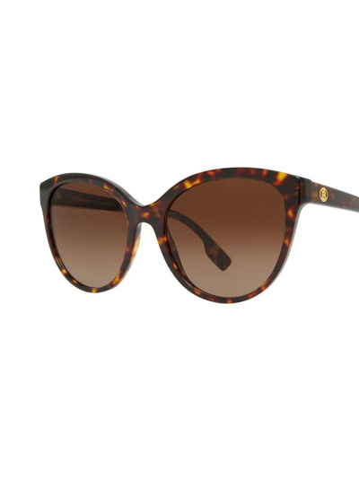 Shop Burberry Monogram-motif Cat-eye Sunglasses In Brown