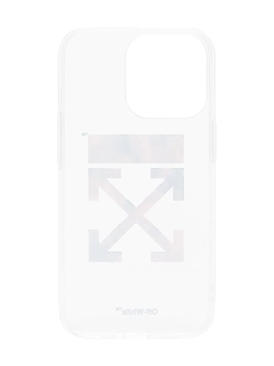 Shop Off-white Arrows-logo Iphone 13 Pro Case In Weiss