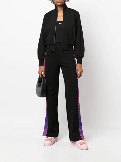 Shop Off-white Monogram-band Track Pants In Schwarz