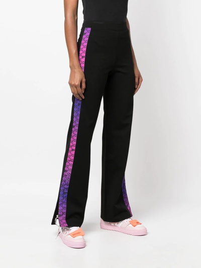 Shop Off-white Monogram-band Track Pants In Schwarz