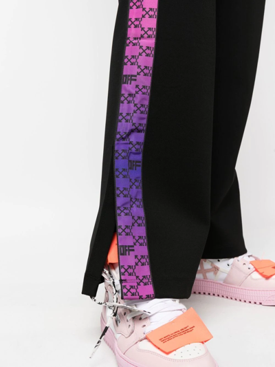Off-white Monogram-band Track Pants In Schwarz