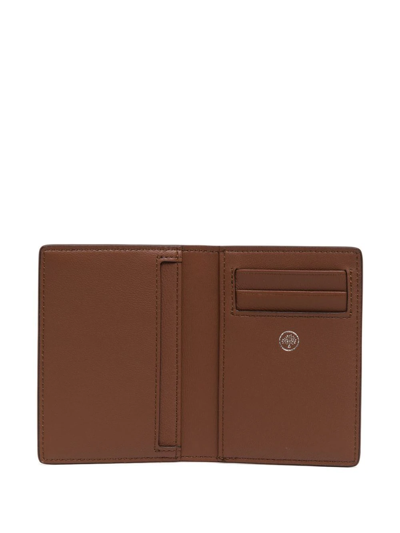 Shop Mulberry Logo-detail Leather Wallet In Braun