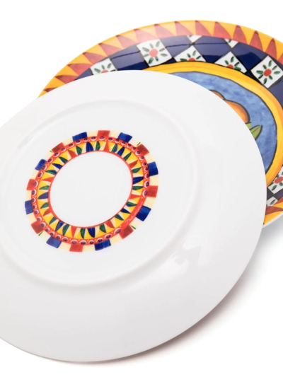 Dolce & Gabbana Dolce Carretto Set-of-two Bread Plates In Blau