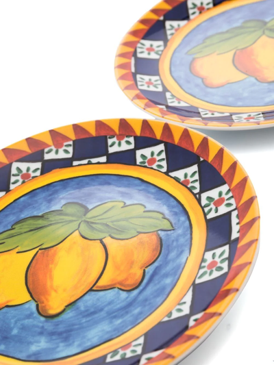 Dolce & Gabbana Dolce Carretto Set-of-two Bread Plates In Blau