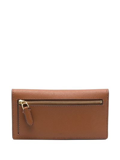 Ralph Lauren Medium Slim Bi-fold Wallet In Braun