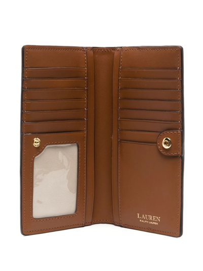 Ralph Lauren Medium Slim Bi-fold Wallet In Braun