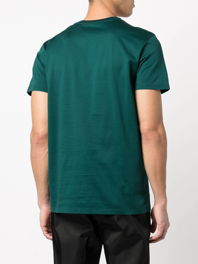 Shop Moncler Logo-patch Short-sleeve T-shirt In Grün