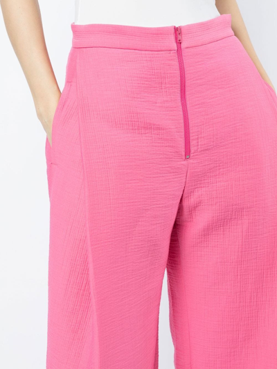 Shop Rachel Comey Straight-leg Cropped Trousers In Rosa