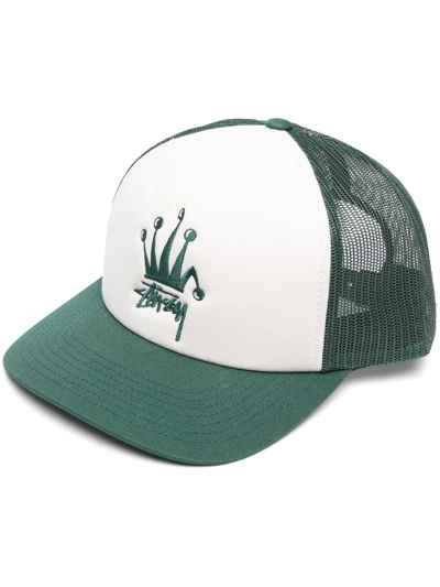 Crown Stock Trucker Cap 'forest' In Green