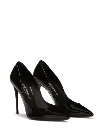Shop Dolce & Gabbana 105mm Patent Leather Pumps In Black