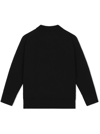Shop Dolce & Gabbana Dg-logo Virgin Wool Jumper In Black
