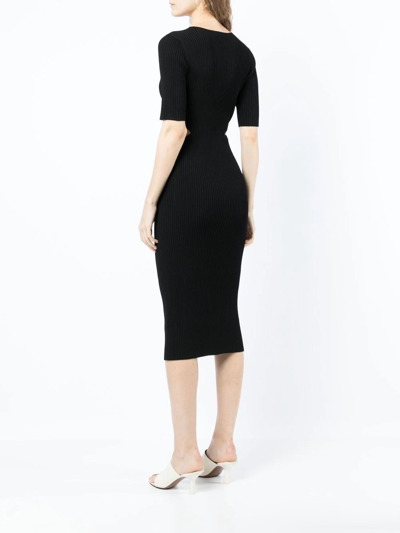 Shop Jonathan Simkhai Cut-out Detail Midi Dress In Black