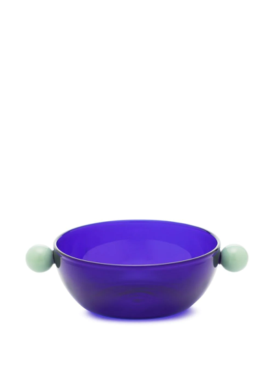 Maison Balzac Dotdot Glass Bowl In Blau | ModeSens