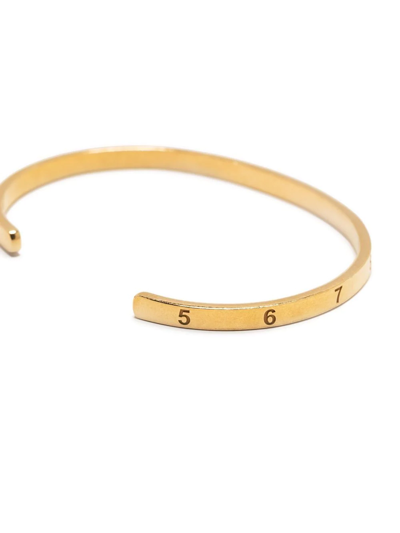 Shop Maison Margiela Numbers-detail Cuff Bracelet In Gold