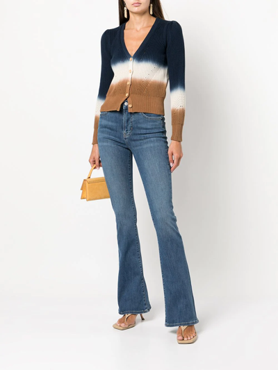 Shop Veronica Beard Beverly Skinny-flare Jeans In Blau