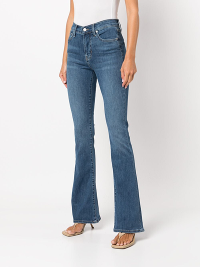 Shop Veronica Beard Beverly Skinny-flare Jeans In Blau