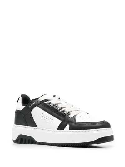 Shop Nubikk Panelled Lace-up Sneakers In Black