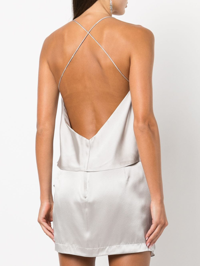 Shop Michelle Mason Cowl Neck Cami Top In Silber