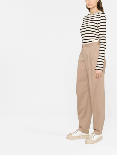 Shop Red Valentino Straight-leg Tailored Trousers In Nude