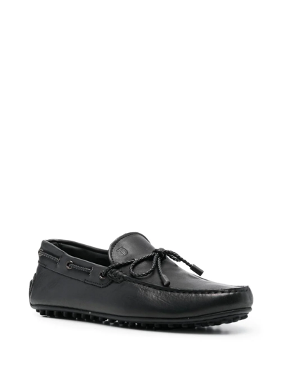 Shop Tod's Gomino Front-tie Loafers In Schwarz