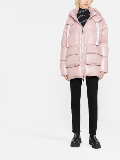 Khrisjoy Iconic Rear Logo-print Padded Jacket In Rosa