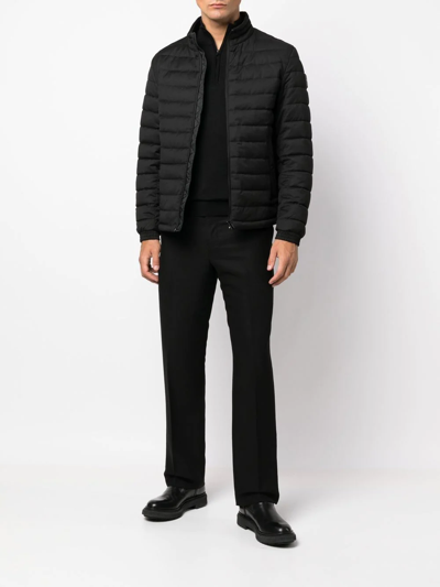 Hugo Boss Roll-neck Virgin Wool Jumper In Schwarz