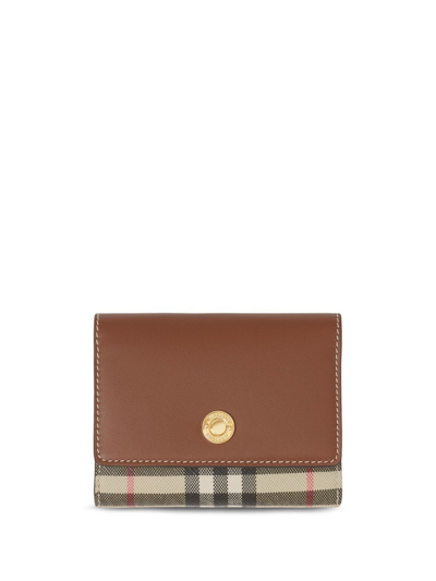 Burberry Fold Over Leather Wallet