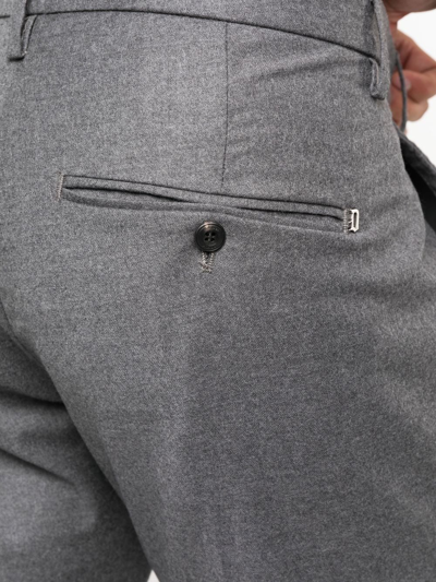Dondup Tailored Virgin Wool Trousers In Grau
