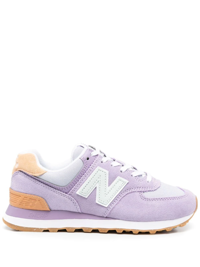 Shop New Balance 574 Low-top Sneakers In Violett